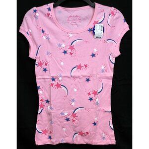 Y2K Limited Too Pink Tshirt Girls sz 16 Stars Rainbows Long NEW 2000s Fashion